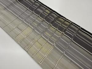 変わり織金通し変わり格子模様織出し袋帯